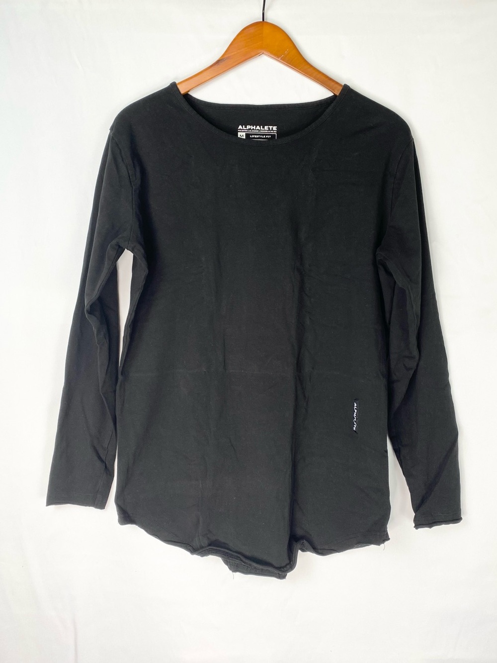ALPHALETE Lifestyle Fit Long Sleeve Top Black‎ Size Medium